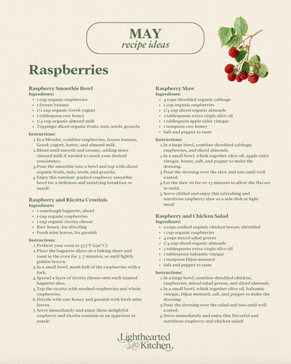 May Seasonal Produce & Recipe Guide