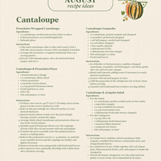 August Seasonal Produce & Recipe Guide